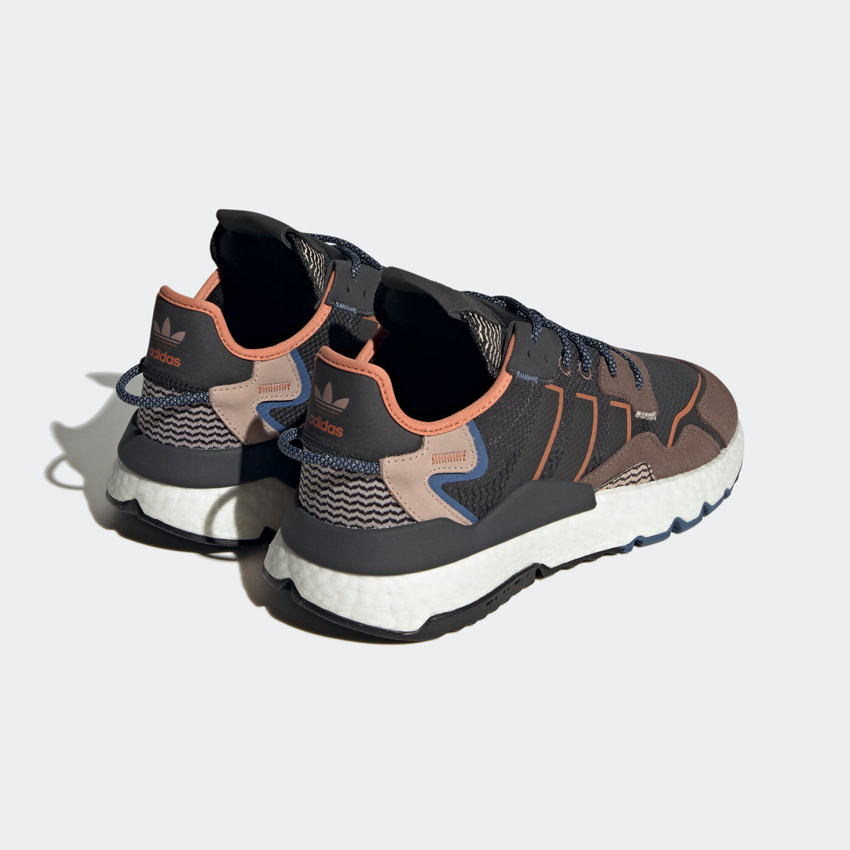 Adidas NITE Jogger Sneakers - Black / Dark Coffee / Light Tan - view 6