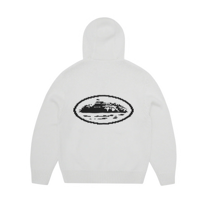 Corteiz Alcatraz Heavy Knit Zip Hoodie Camo