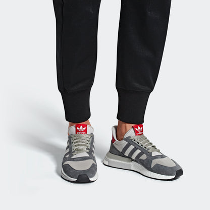 Adidas ZX 500 RM Sneakers - Grey Four F17 / Footwear White / Better Scarlet - view 8