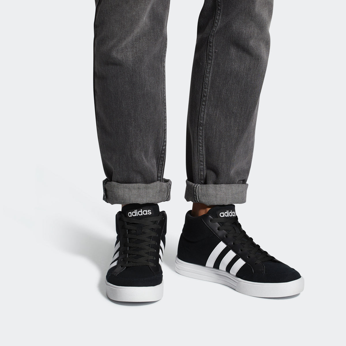 Adidas VS Set Mid Sneakers - Core Black / Crystal White - view 2