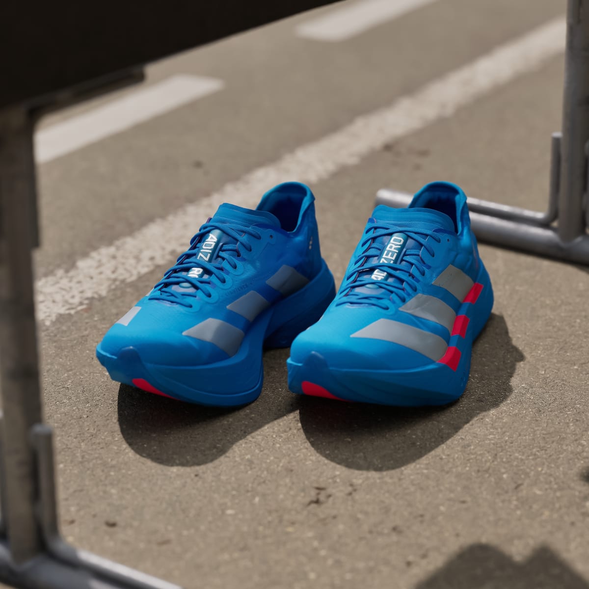 Adidas Adizero Adios PRO 4 Sneakers - Solar Blue / Silver Metallic / Lucid Red - view 5