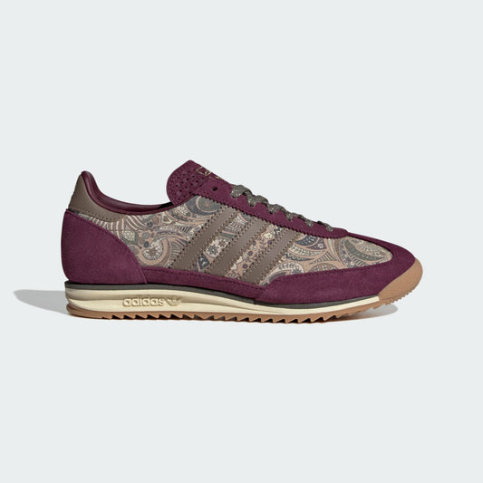Chaussure Adidas SL 72 OG x Liberty London - Maroon / Khaki Six / Olive Strata - vue 1
