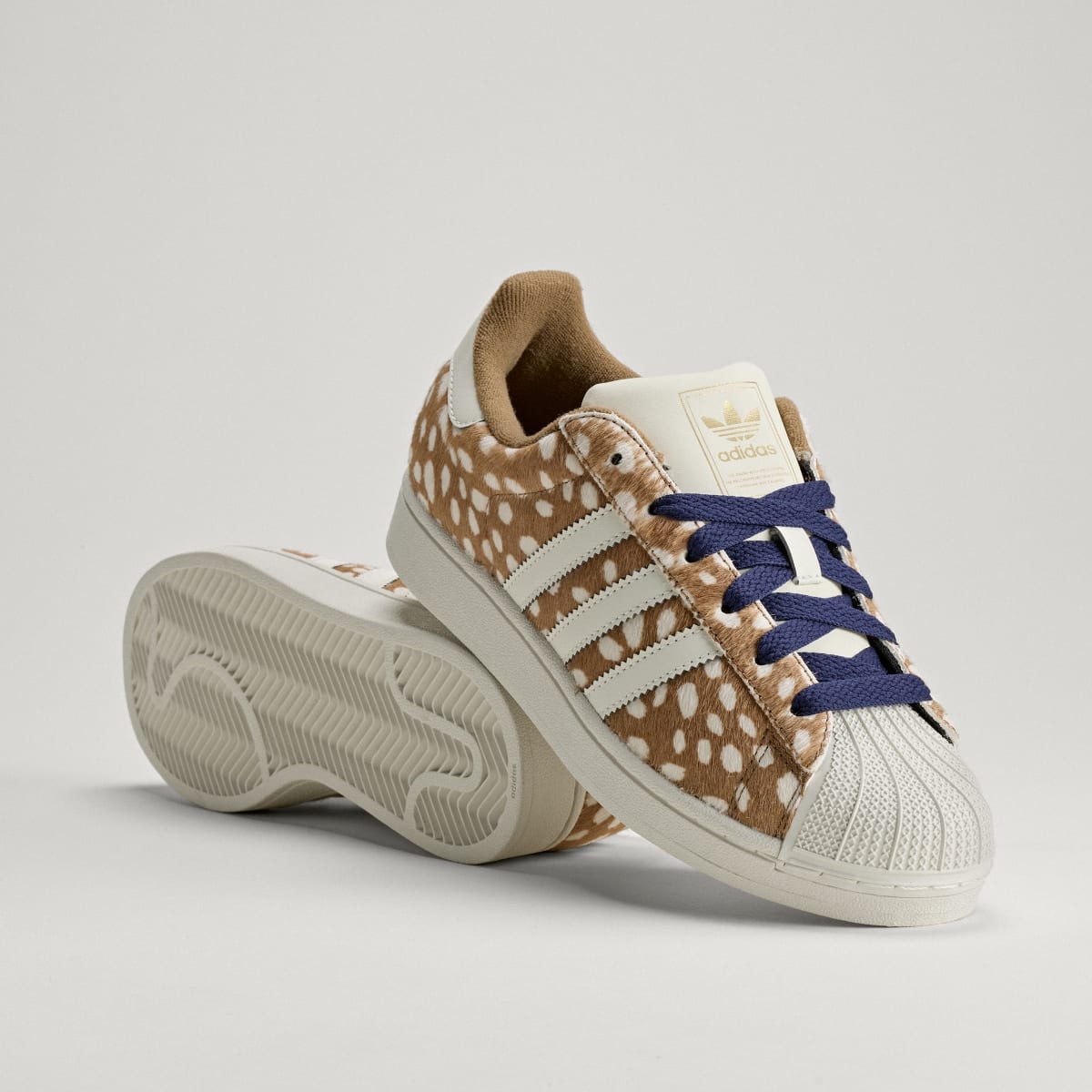 Adidas Superstar II Sneakers - Brown Desert / Off White / Dark Blue - view 1