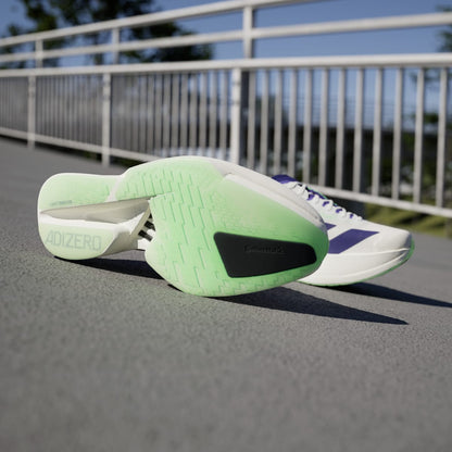 Adidas Adizero Adios Pro 4 Sneakers - Core White / Collegiate Purple / Lime Burst - view 4