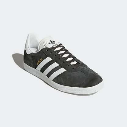 Adidas Gazelle Sneakers - Dark Grey Heather / White / Gold Metallic - view 4