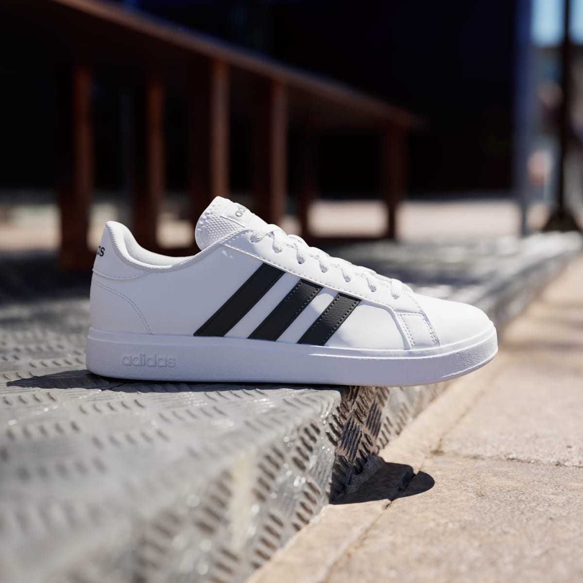Adidas Grand Court TD Lifestyle Court Casual Sneakers - Cloud White / Core Black / Cloud White - view 3
