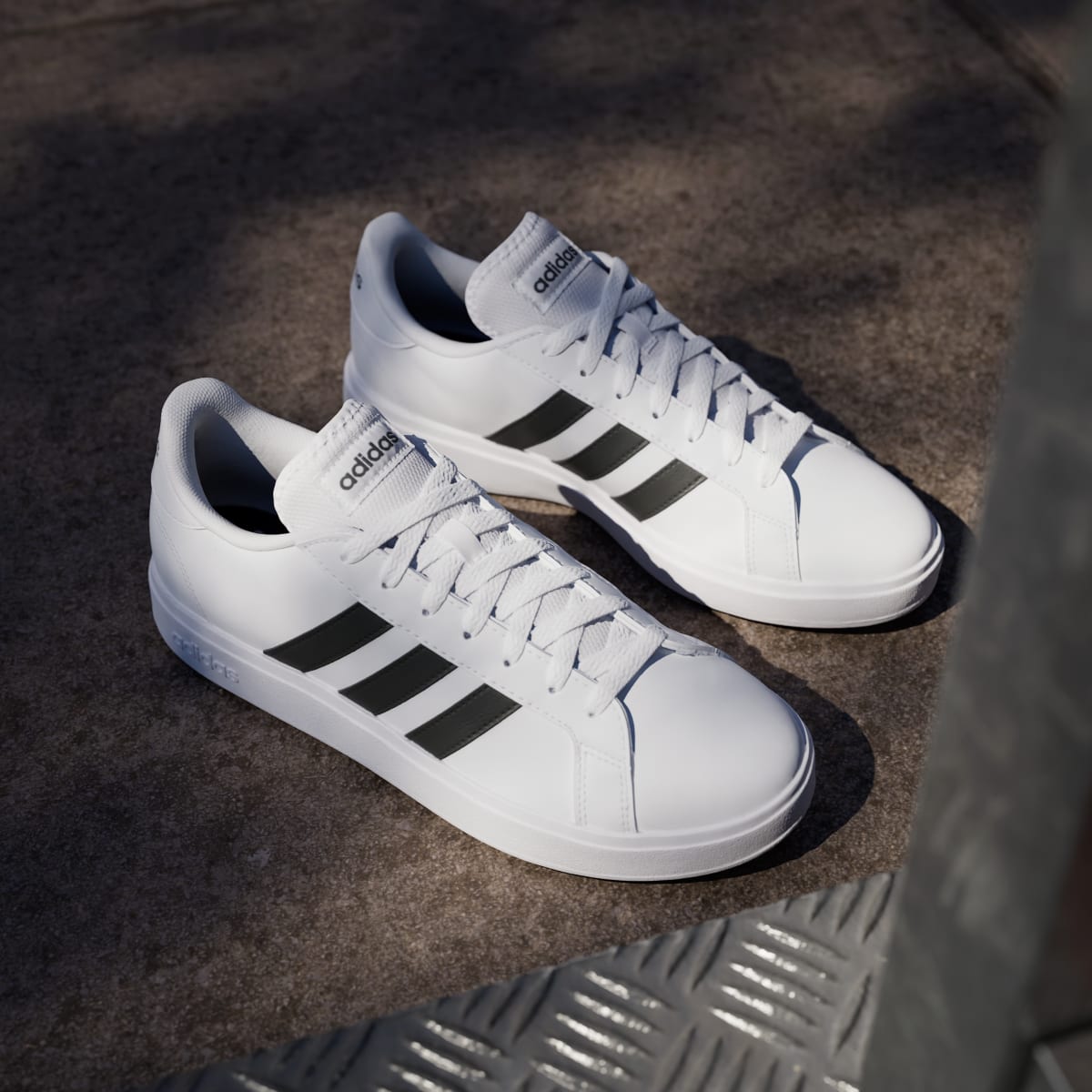 Adidas Grand Court TD Lifestyle Court Casual Sneakers - Cloud White / Core Black / Cloud White - view 5