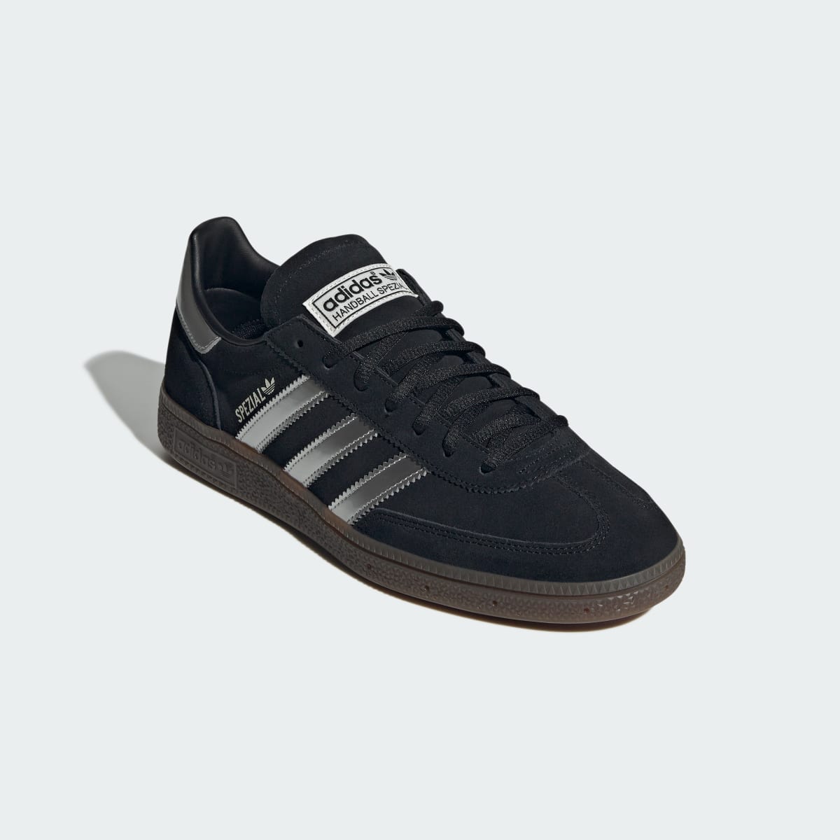 Adidas Handball Spezial Sneakers - Core Black / Silver Metallic / Gum - view 4