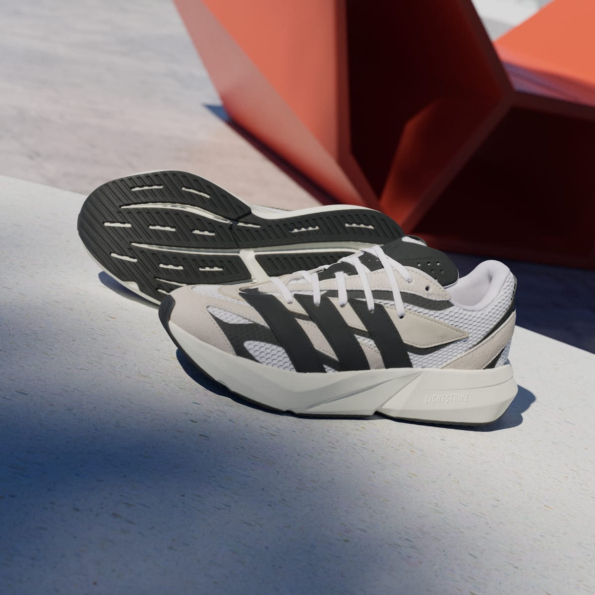 Adidas Lightblaze Sneakers - Alumina / Core Black / Cloud White - view 4