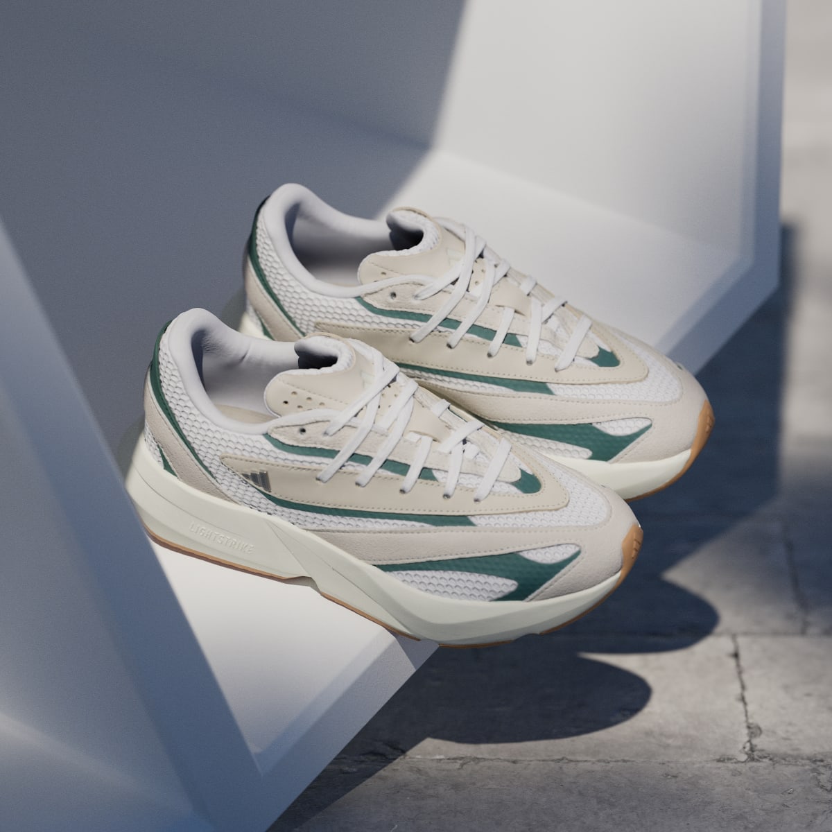 Adidas Lightblaze Sneakers - Off White / Silver Metallic / Collegiate Green - view 5