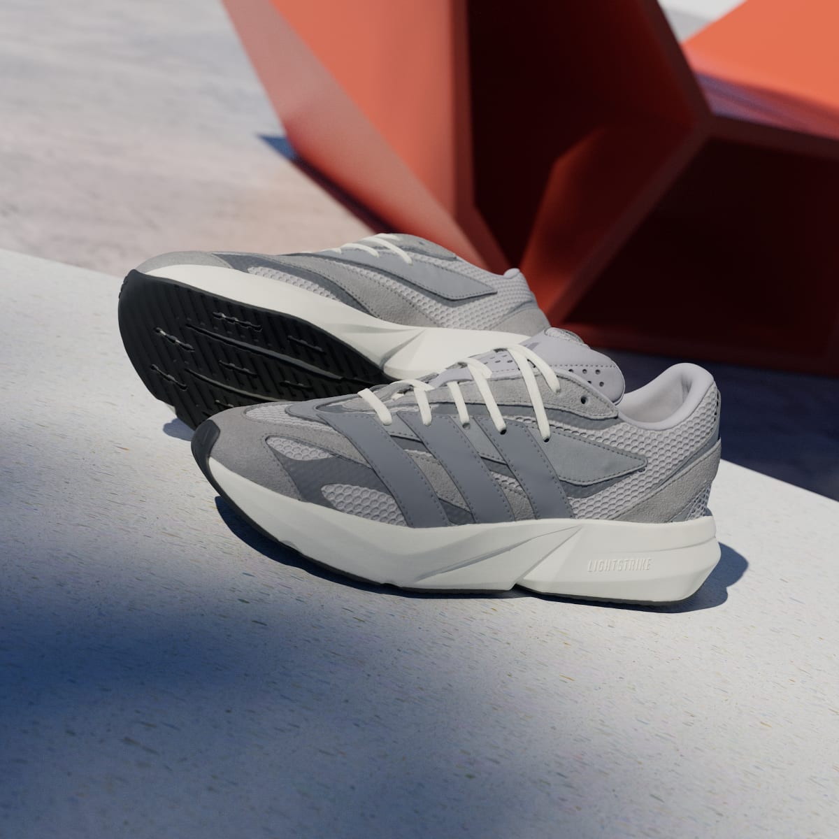Adidas Lightblaze Sneakers - Grey Two / Grey Three / Iron Metallic - view 4