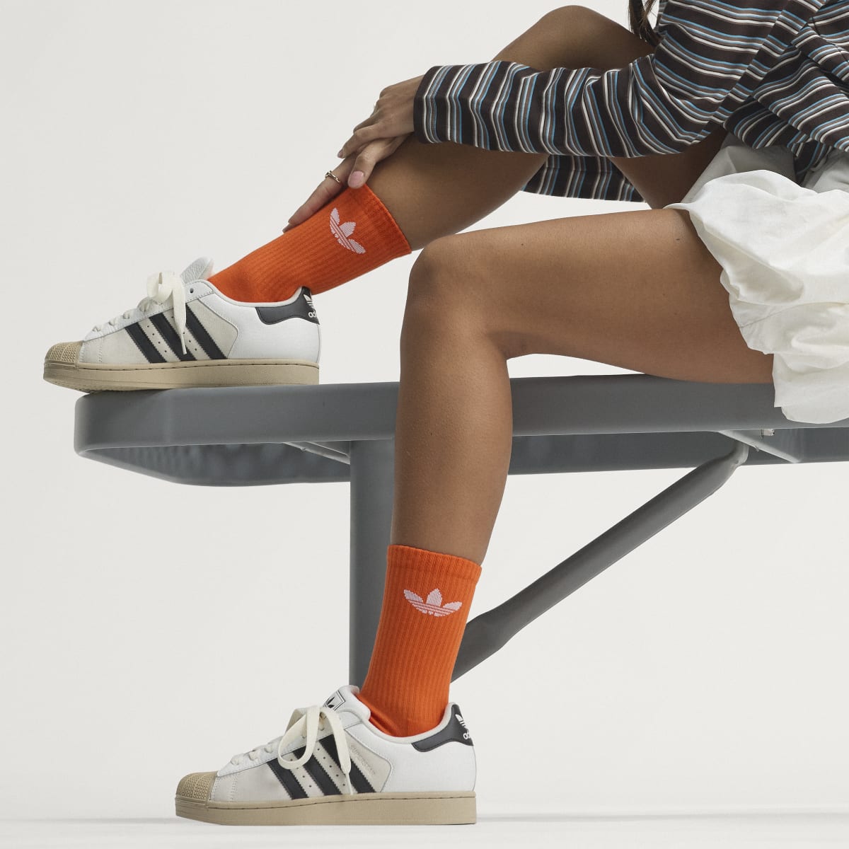 Adidas Superstar II Sneakers - Core White / Core Black / Khaki Three - view 2