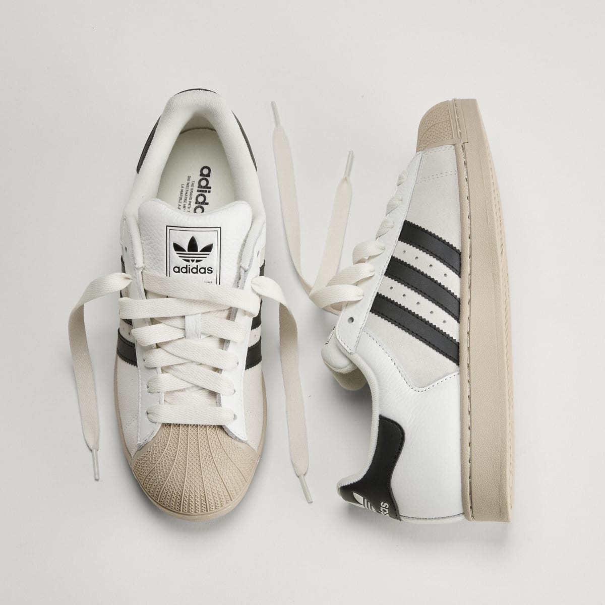 Adidas Superstar II Sneakers - Core White / Core Black / Khaki Three - view 4