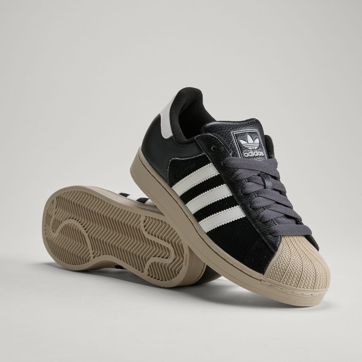 Adidas Superstar II Sneakers - Core Black / Core White / Khaki Three - view 1
