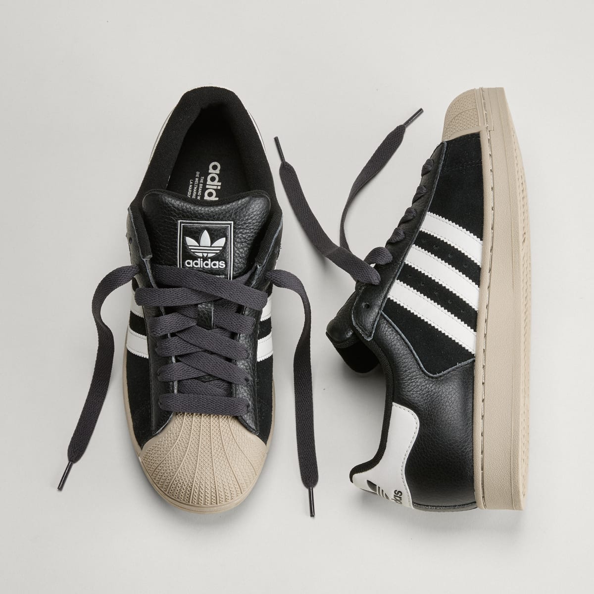 Adidas Superstar II Sneakers - Core Black / Core White / Khaki Three - view 4