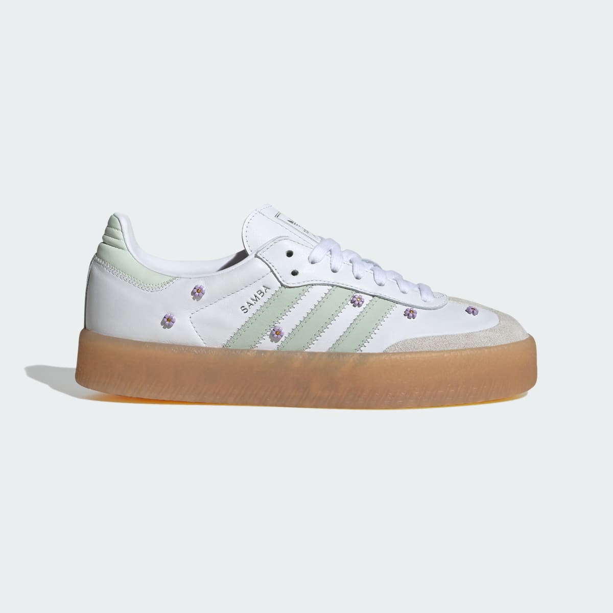 Adidas Samba Sneakers - Cloud White / Linen Green / Gum - view 1
