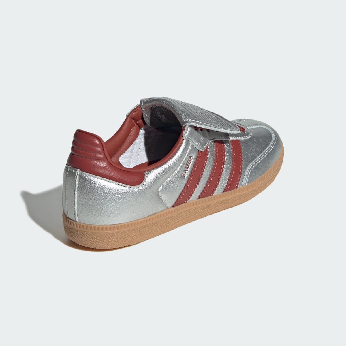 Adidas Samba LT Sneakers - Silver Metallic / Preloved Ruby / Gum - view 5