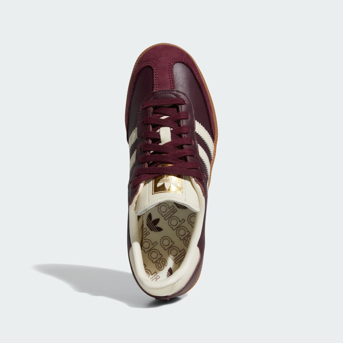 Adidas Samba OG Sneakers - Maroon / Cream White / Gold Metallic - view 2