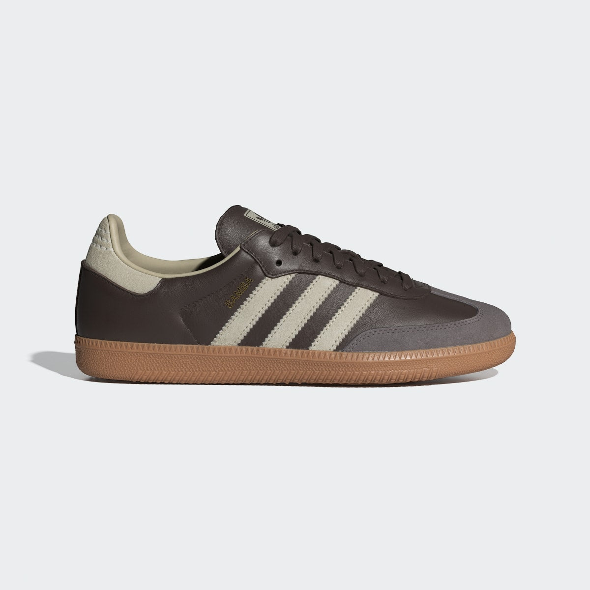 Adidas Samba OG Sneakers - Brown / Putty Grey / Gold Metallic - view 1