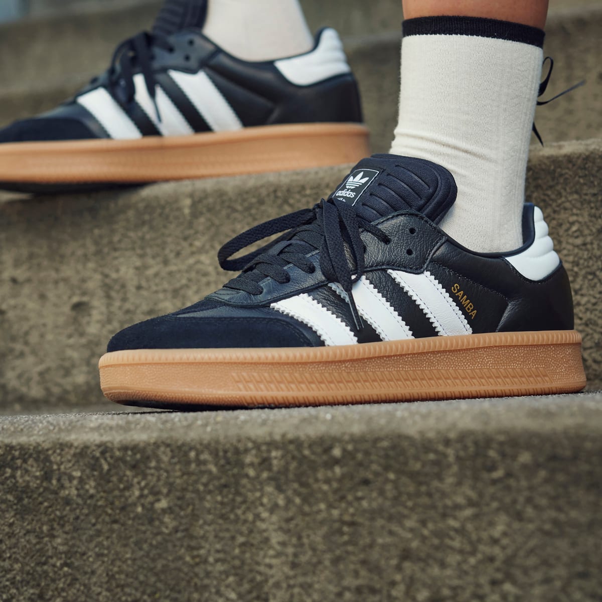 Adidas Samba XLG Sneakers - Core Black / Cloud White / Gum - view 3