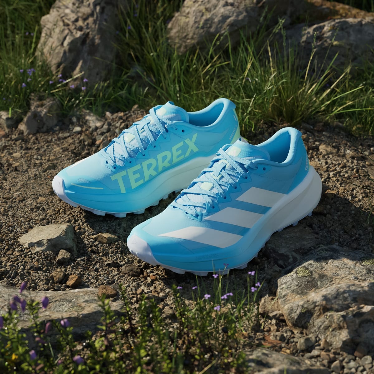 Adidas Terrex Agravic 4 Training Shoes - Blue Burst / Off White / Lime Burst - view 5