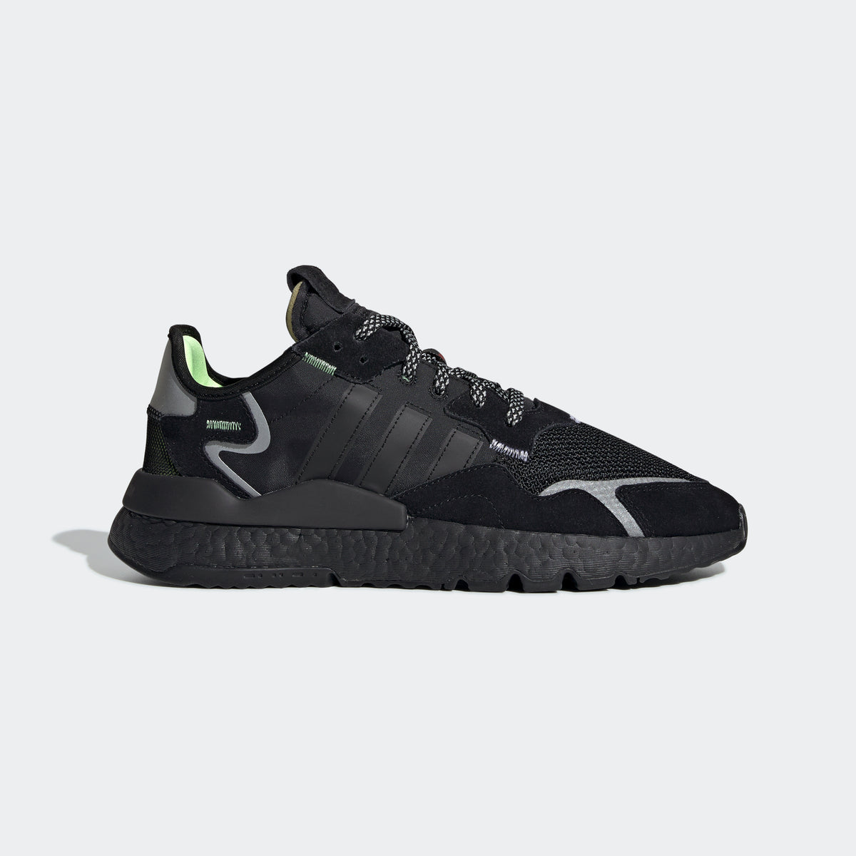 Adidas Nite Jogger Sneakers - Core Black / Flash Silver - view 1