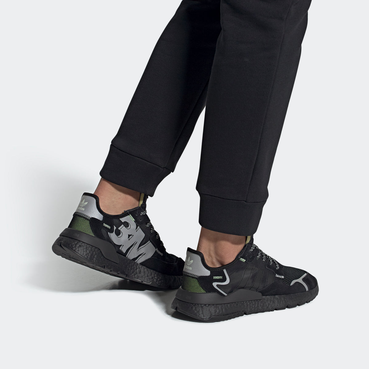 Adidas Nite Jogger Sneakers - Core Black / Flash Silver - view 2