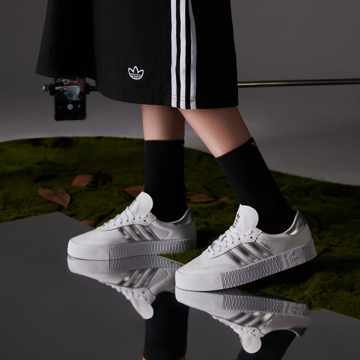 Adidas Sambarose Sneakers - White / Silver - view 2