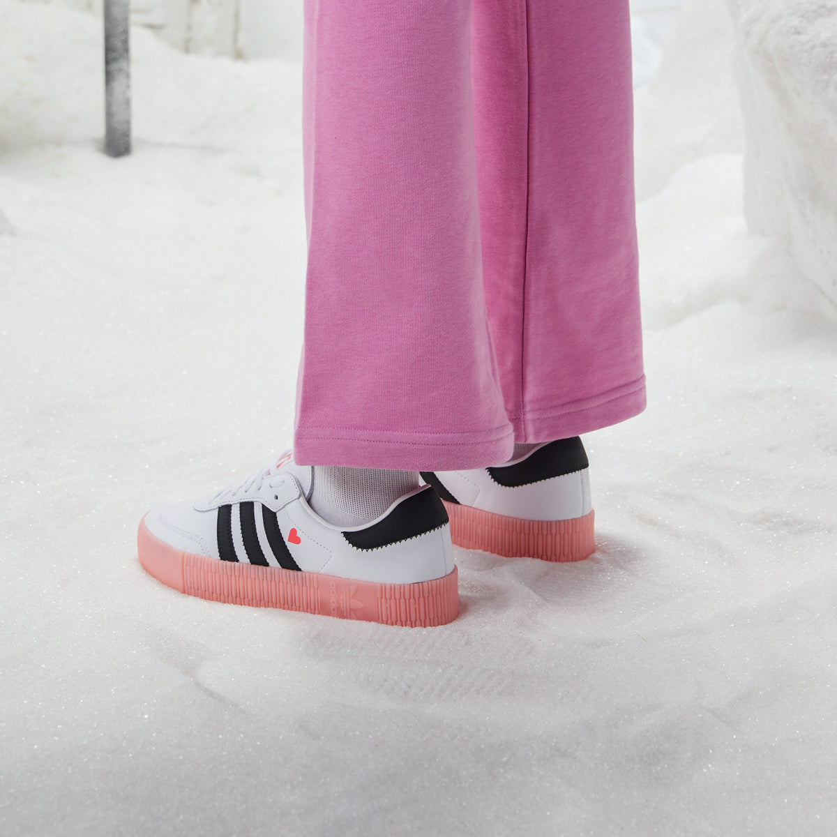 Adidas Sambarose Sneakers - Crystal White / Core Black / Shock Red - view 1