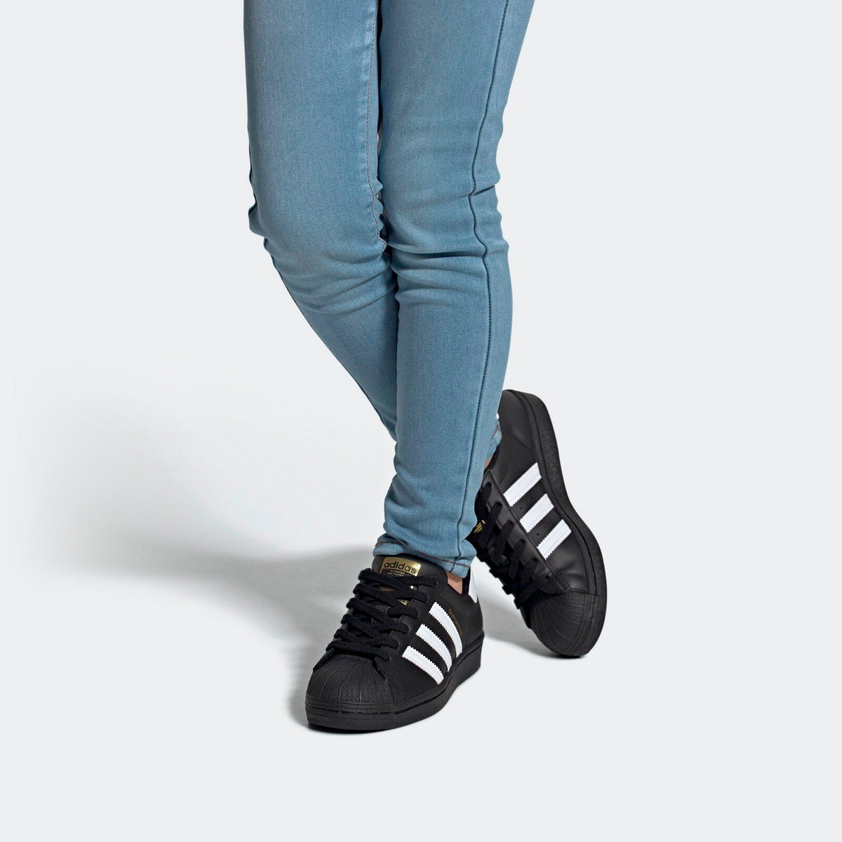 Adidas Superstar Sneakers - Core Black / White / Gold - view 2