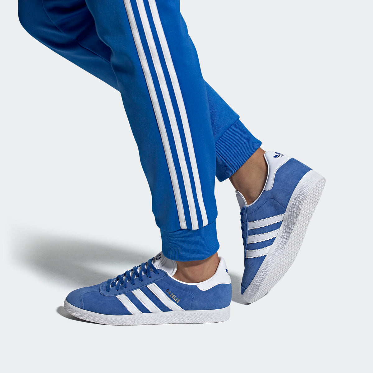Adidas Gazelle Sneakers - Blue / White / Gold - view 2