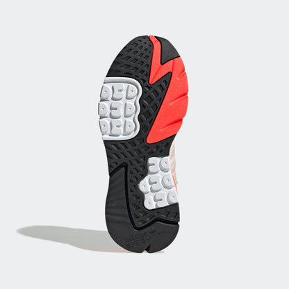 Adidas Nite Jogger Sneakers - Crystal White / Solar Red - view 4