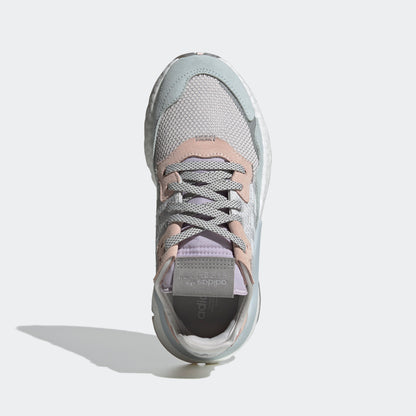 Adidas Nite Jogger Sneakers - Pale Grey / White / Pink / Mint Green - view 3