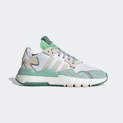 Adidas Nite Jogger Sneakers - White / Solar Green / Light Green / Alumina / Dark Green - view 1