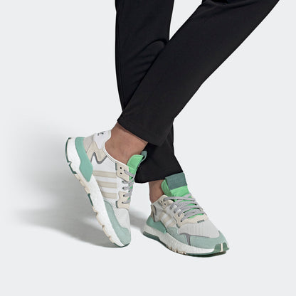 Adidas Nite Jogger Sneakers - White / Solar Green / Light Green / Alumina / Dark Green - view 2