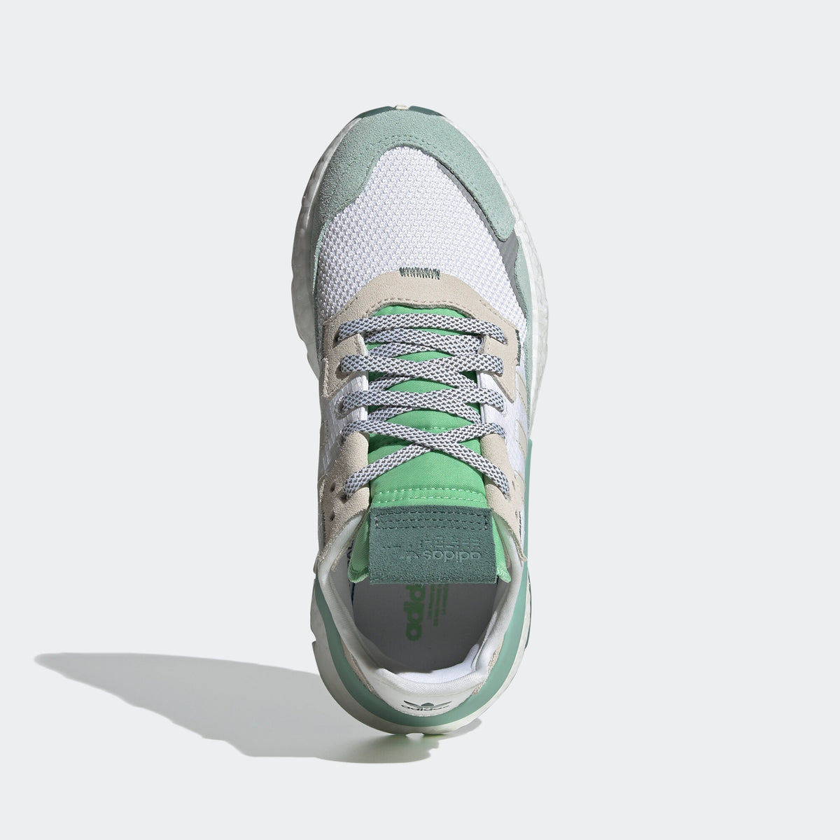 Adidas Nite Jogger Sneakers - White / Solar Green / Light Green / Alumina / Dark Green - view 3