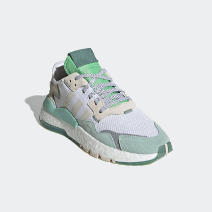 Adidas Nite Jogger Sneakers - White / Solar Green / Light Green / Alumina / Dark Green - view 5