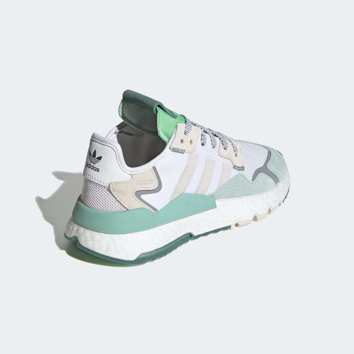 Adidas Nite Jogger Sneakers - White / Solar Green / Light Green / Alumina / Dark Green - view 6