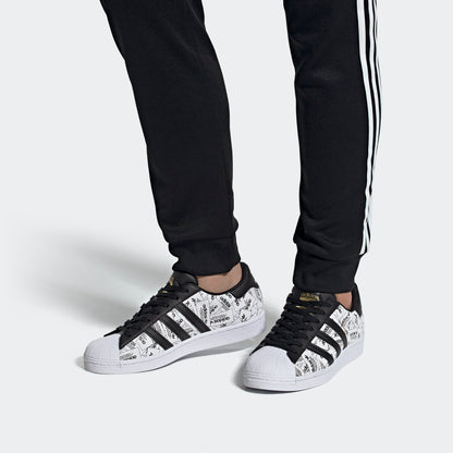 Adidas Superstar Sneakers - Black / White / Gold Metallic - view 6