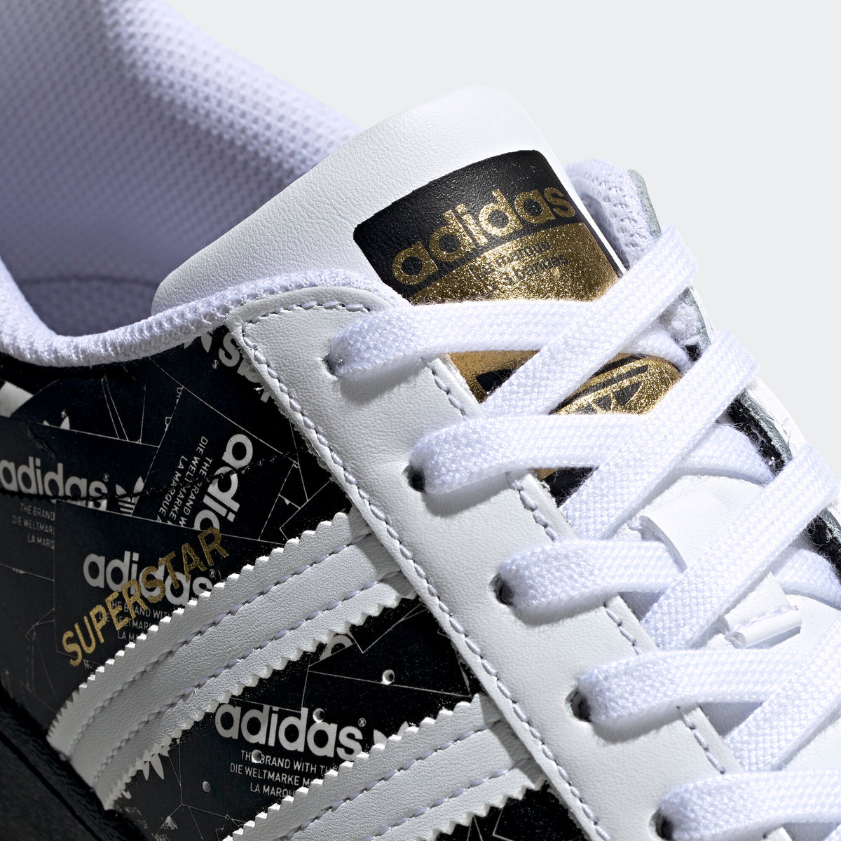 Adidas Superstar Sneakers - Black / White / Gold Metallic - view 4