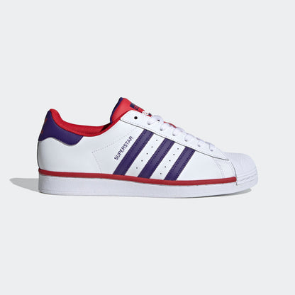 Adidas Superstar Sneakers - Crystal White / Collegiate Purple / Better Scarlet - view 1