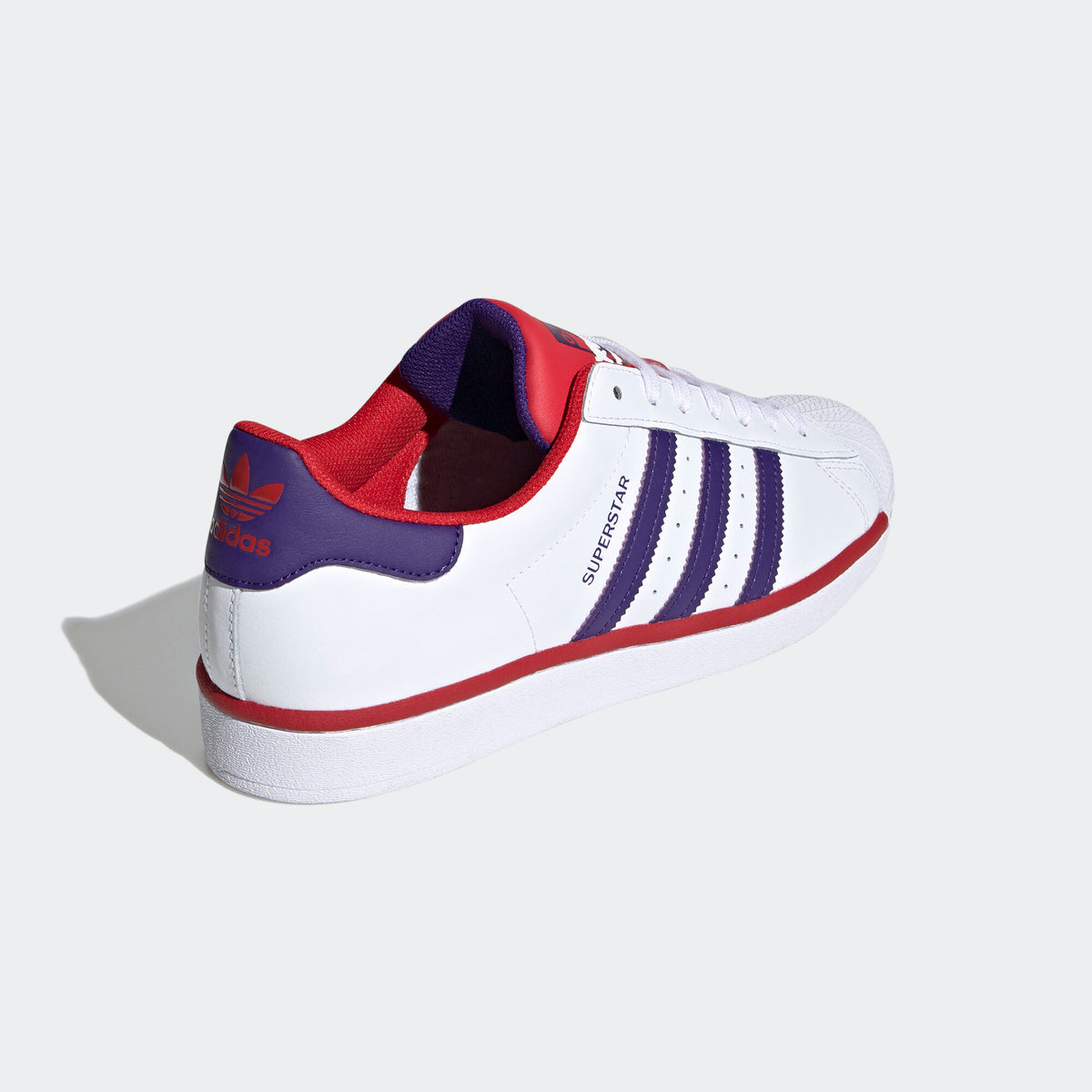 Adidas Superstar Sneakers - Crystal White / Collegiate Purple / Better Scarlet - view 6