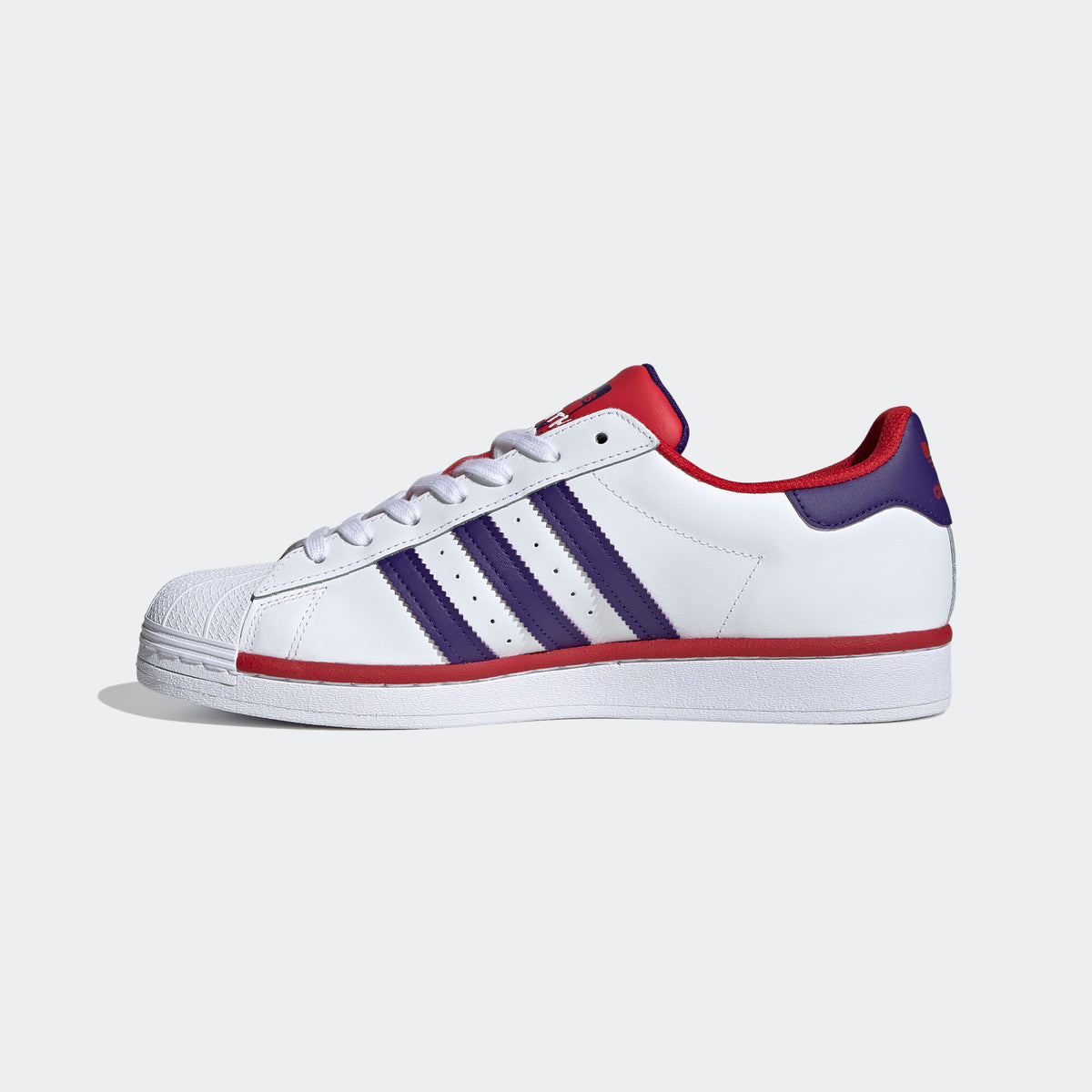 Adidas Superstar Sneakers - Crystal White / Collegiate Purple / Better Scarlet - view 7