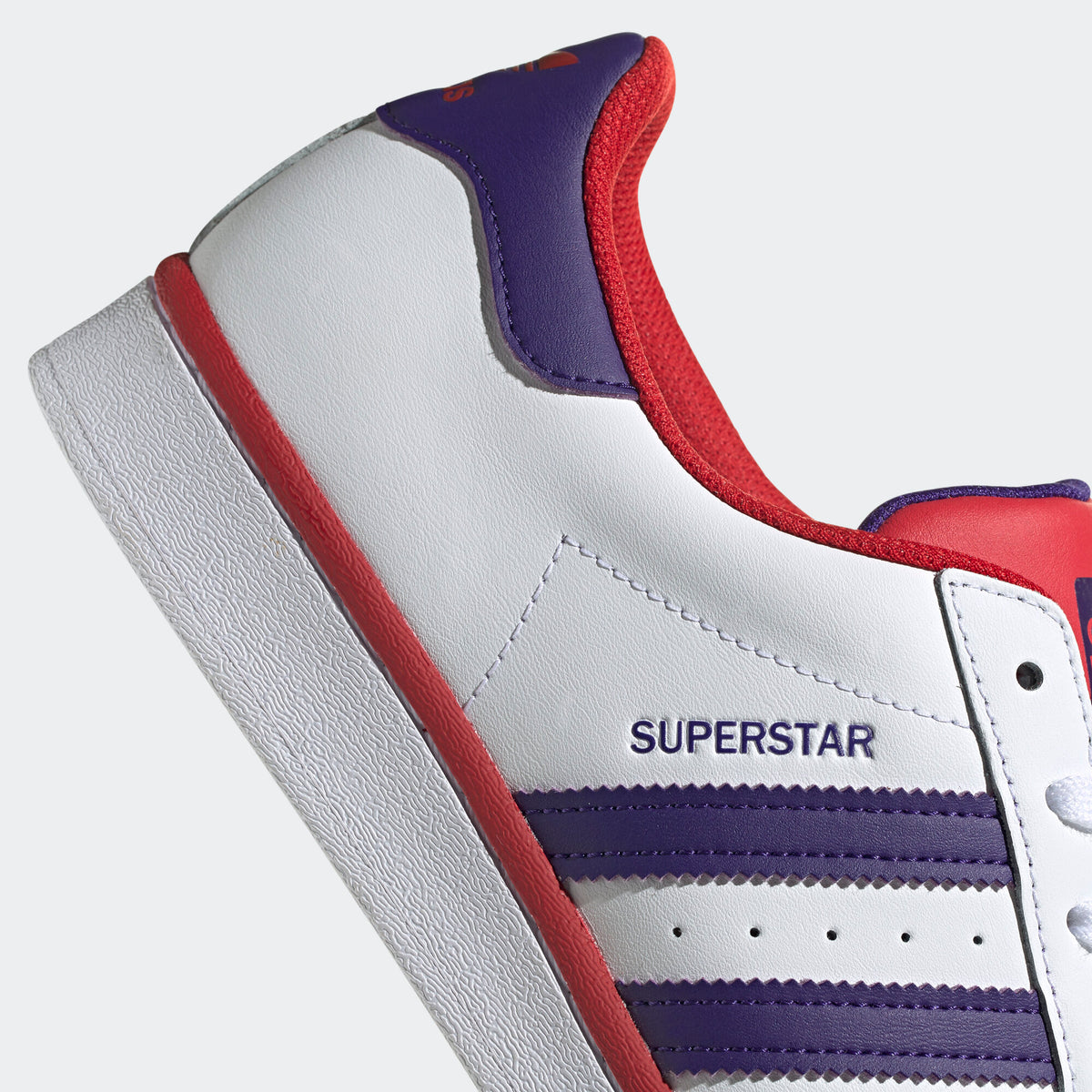 Adidas Superstar Sneakers - Crystal White / Collegiate Purple / Better Scarlet - view 8