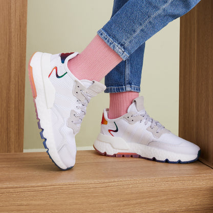 Adidas Nite Jogger Sneakers - White / Orange Yellow / Blue / Green - view 4
