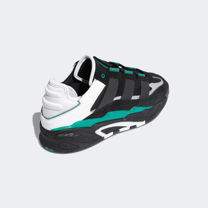 Adidas Niteball Sneakers - Black / White / Green - view 2