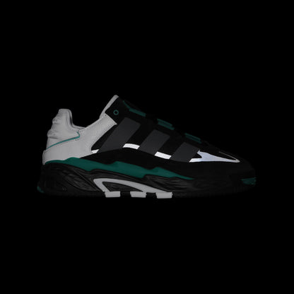 Adidas Niteball Sneakers - Black / White / Green - view 4