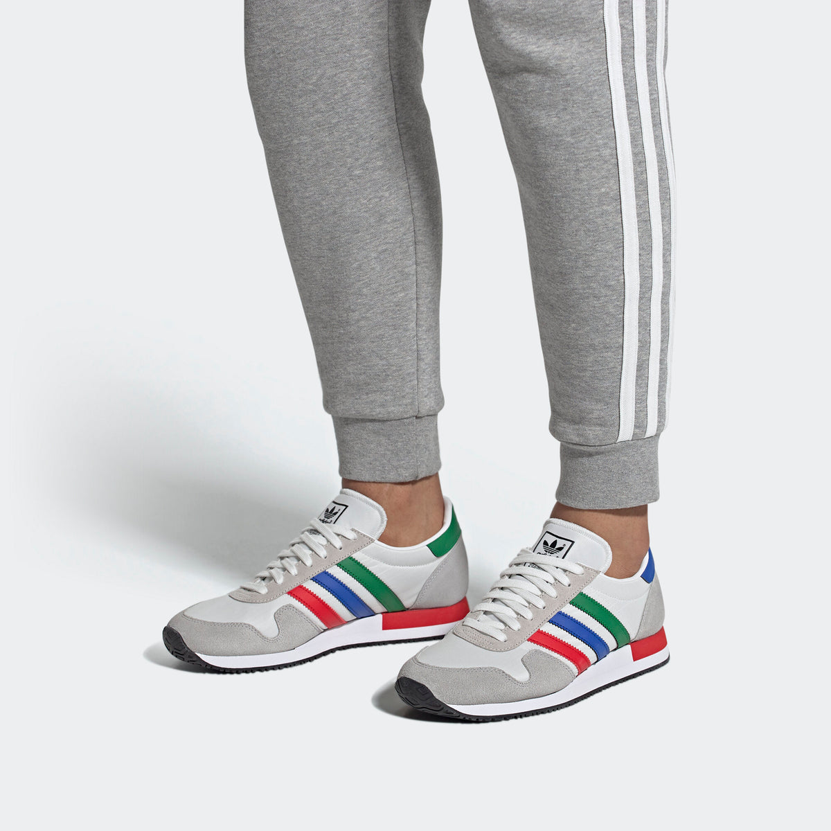 Adidas USA 84 Sneakers - White / Grey / Green / Blue / Red - view 2