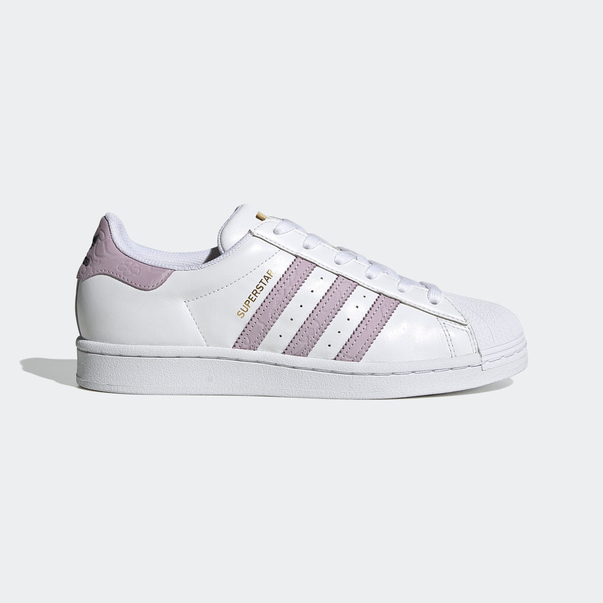 Adidas Superstar Sneakers - White / Purple / Gold - view 1