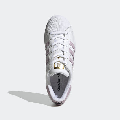 Adidas Superstar Sneakers - White / Purple / Gold - view 3